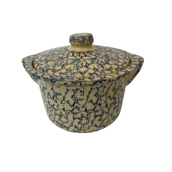 VTG RRP Ransbottom Roseville USA Stoneware Casserole 8.5" x 5" P10125 Oven Safe - Picture 1 of 10